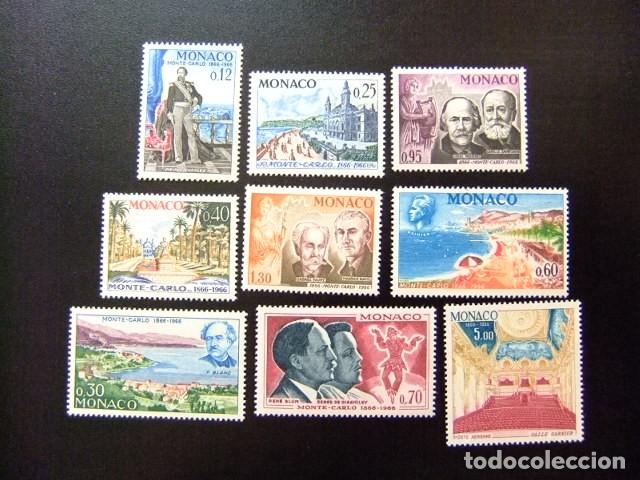 Sellos: 107 MONACO 1966 / CENTENARIO de MONTECARLO / YVERT 690 / 697 + PA 86 MNH