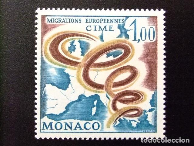 Sellos: 107 MONACO 1967 / MIGRACIONES EUROPEAS ( CIME ) / YVERT 728 MNH