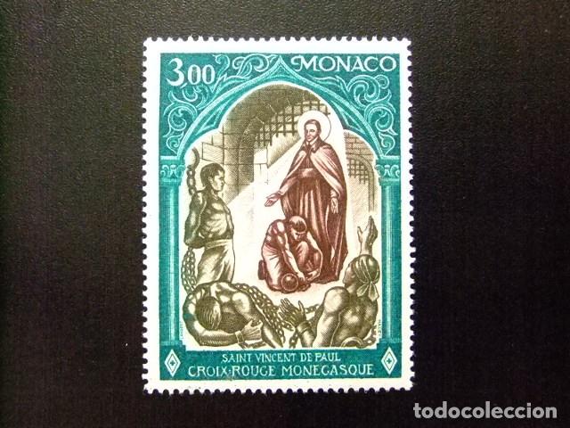 Sellos: 107 MONACO 1971 / SAN VICENTE de PAUL - CRUZ ROJA MONEGASCA / YVERT 866 MNH