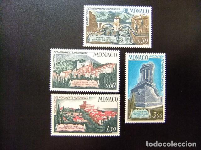 Sellos: 107 MONACO 1971 / MONUMENTOS HISTORICOS / YVERT 851 / 854 MNH
