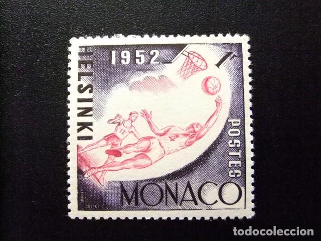 Sellos: 107 MONACO 1953 / JUEGOS OLIMPICOS HELSINKI - BALONCESTO / YVERT 386 MH