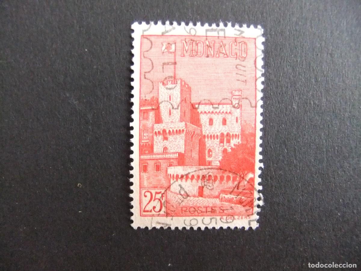 Sellos: 107 MONACO 1954 / VISTAS del PRINCIPADO - EL PALACIO / YVERT 397 FU