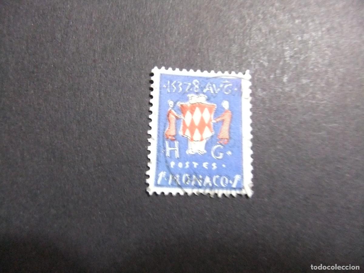 Sellos: 107 MONACO 1954 / ESCUDO de ARMAS / YVERT 408 FU