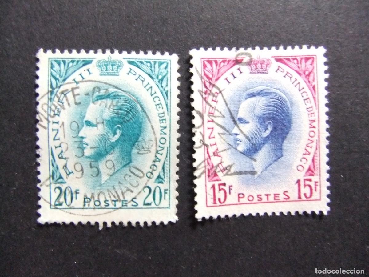 Sellos: 107 MONACO 1955 / PRINCIPE RAINIER III / YVERT 424 + 425A FU
