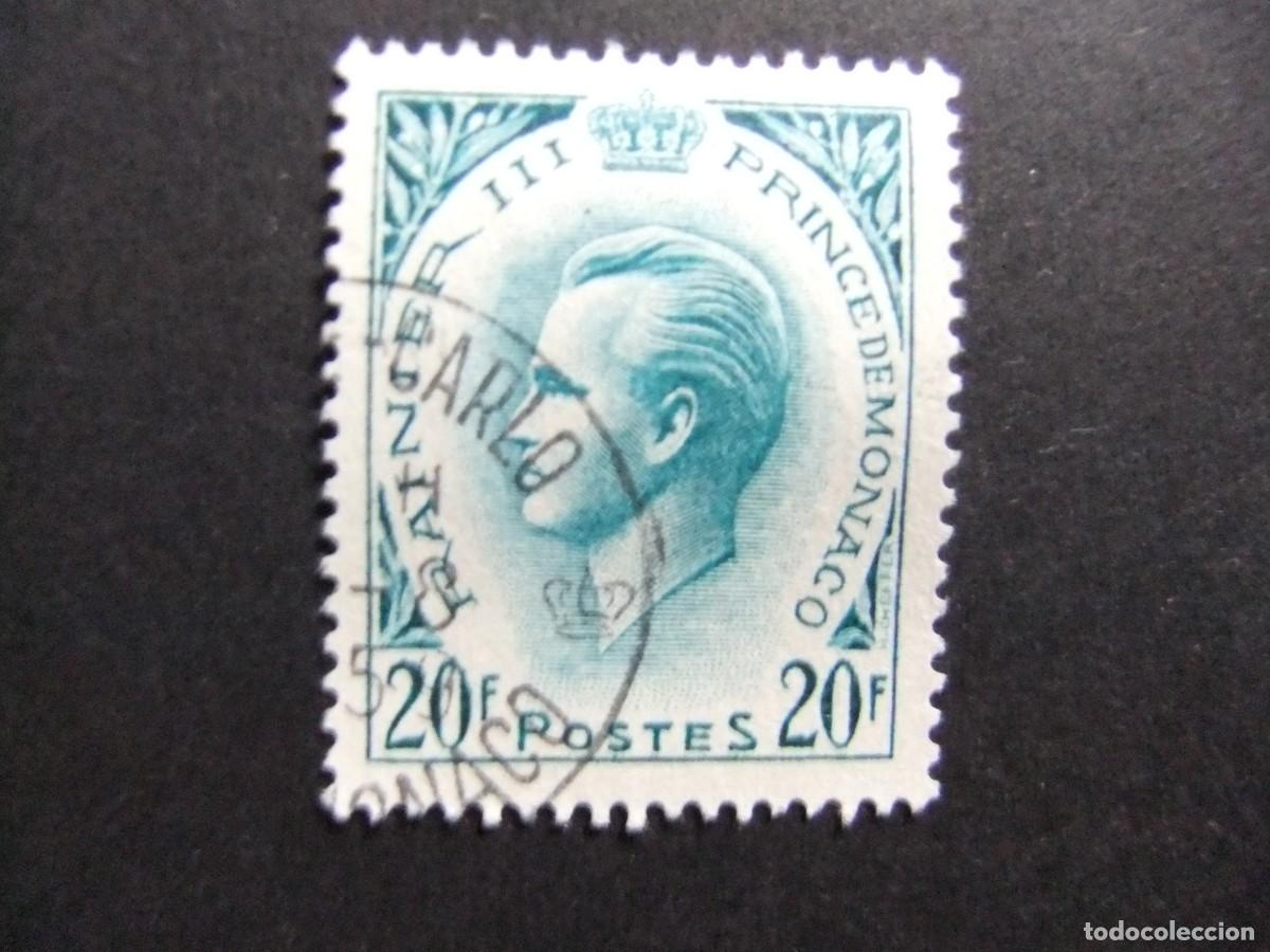 Sellos: 107 MONACO 1955 / PRINCIPE RAINIER III / YVERT 424 FU