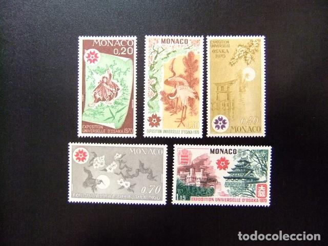 Sellos: 107 MONACO 1970 / EXPOSICI&Oacute;N UNIVERSAL en OSAKA / YVERT 822 / 826 MNH