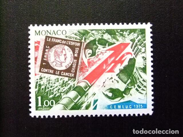 Sellos: 107 MONACO 1975 / LUCHA CONTRA el CANCER / YVERT 1014 MNH