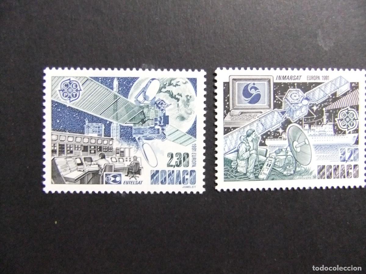 Sellos: 107 MONACO 1991 / EUROPA CEPT Space Espacio / YVERT 1768 / 1769 MNH