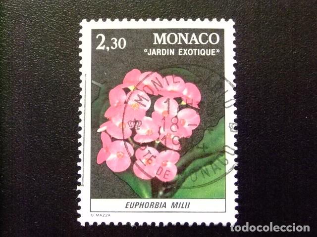Sellos: 107 MONACO 1982 / FLORA - EUPHORBIA MILLI / YVERT 1308 FU
