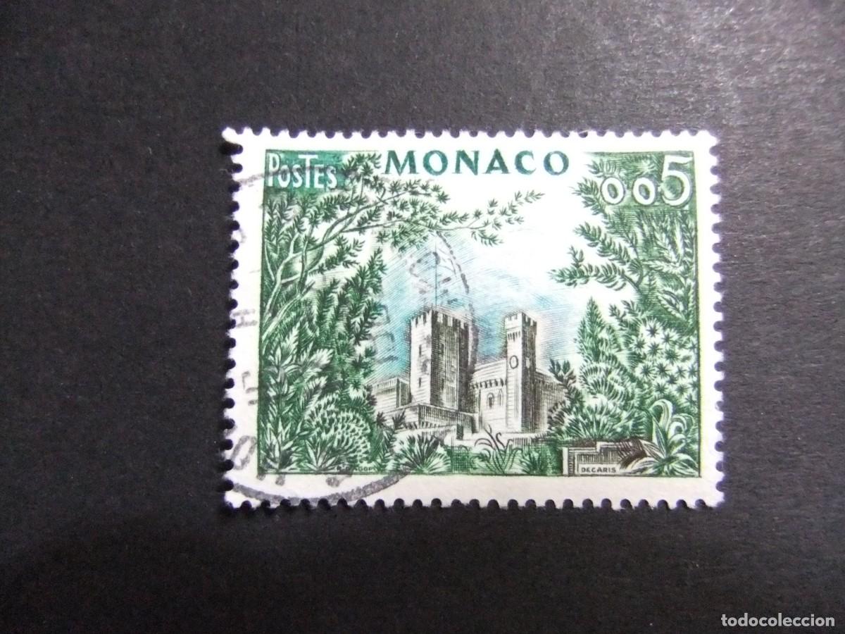 Sellos: 107 MONACO 1960 / VISTA del PALACIO de MONACO / YVERT 538 FU