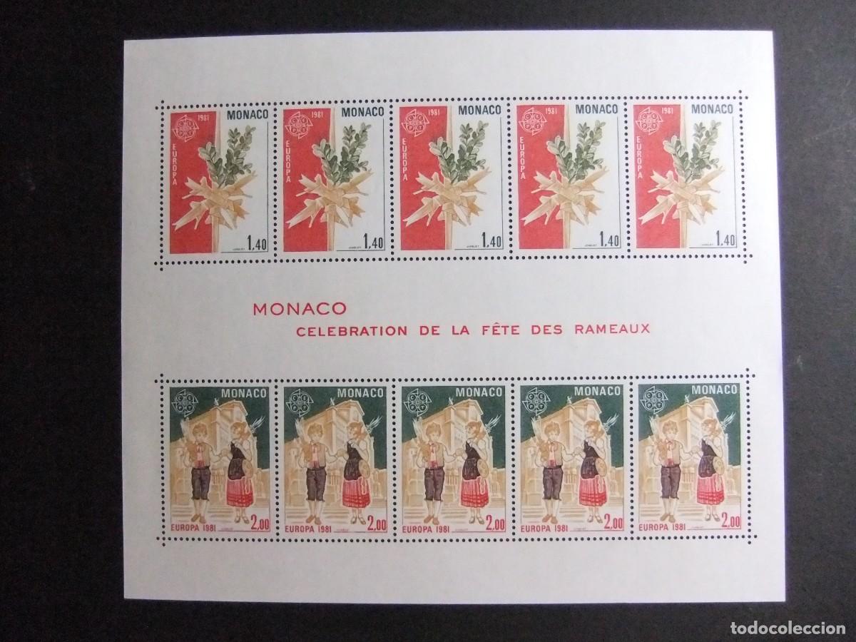 Sellos: 107 MONACO 1981 / EUROPA CEPT - FIESTA de RAMOS / YVERT BLOC 19 MNH