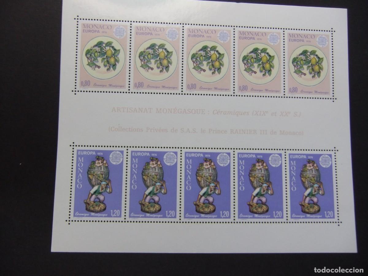 Sellos: 107 MONACO 1976 / EUROPA CEPT - CERAMICA MONEGASCA / YVERT BLOC 12 MNH