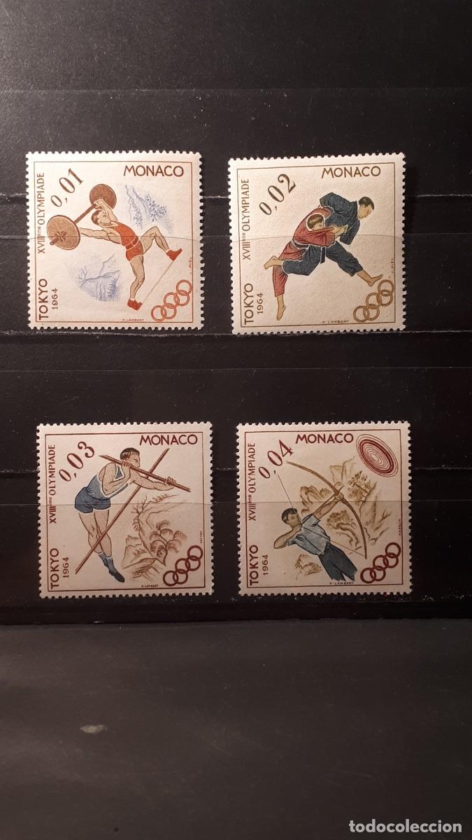 Sellos: M&Oacute;NACO. A&Ntilde;O 1964. **. YVERT 654/7 - Foto 1