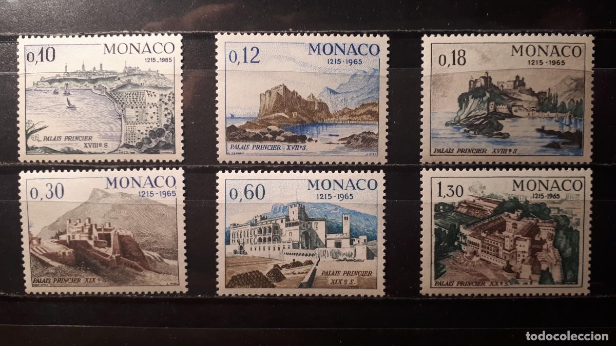 Sellos: M&Oacute;NACO. A&Ntilde;O 1966. **. YVERT 677/82 - Foto 1