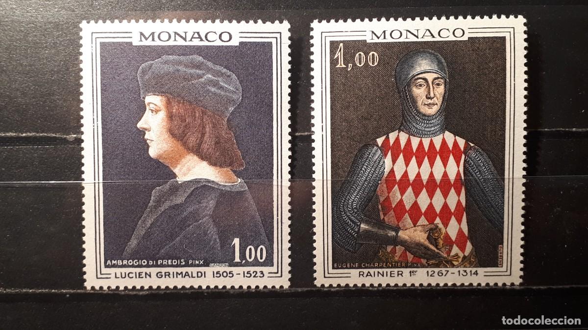 Sellos: M&Oacute;NACO. A&Ntilde;O 1967. **. YVERT 734/5 - Foto 1