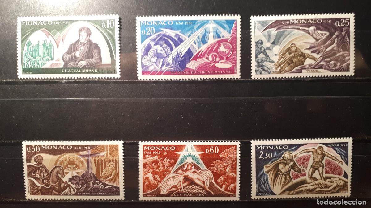 Sellos: M&Oacute;NACO. A&Ntilde;O 1968. **. YVERT 758/63 - Foto 1
