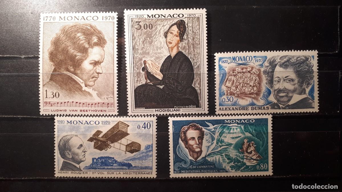 Sellos: M&Oacute;NACO. A&Ntilde;O 1970. **. YVERT 839/43 - Foto 1
