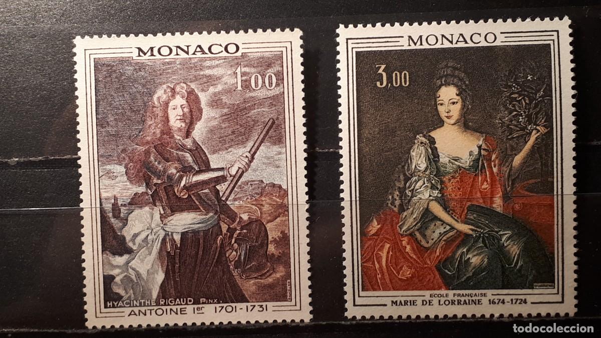 Sellos: M&Oacute;NACO. A&Ntilde;O 1972. **. YVERT 874/5 - Foto 1