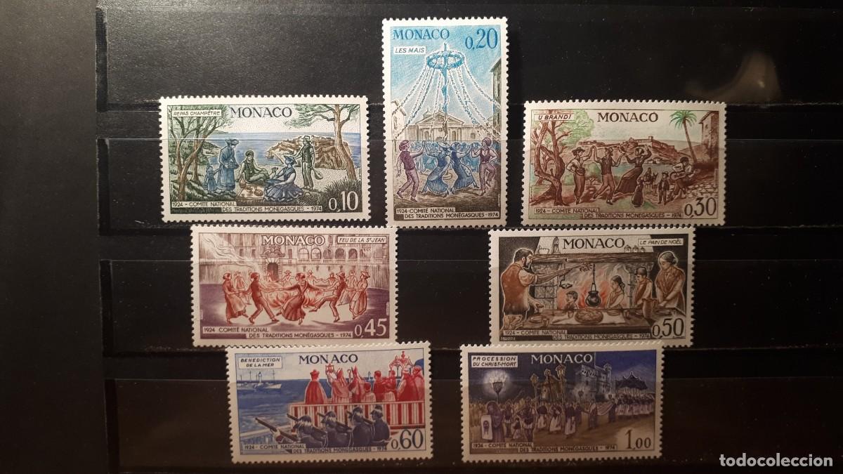 Sellos: M&Oacute;NACO. A&Ntilde;O 1973. **. YVERT 939/45 - Foto 1