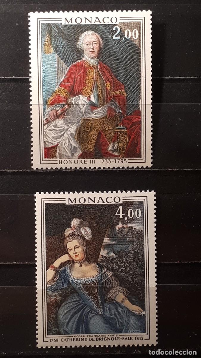 Sellos: M&Oacute;NACO. A&Ntilde;O 1975. **. YVERT 1029/30 - Foto 1