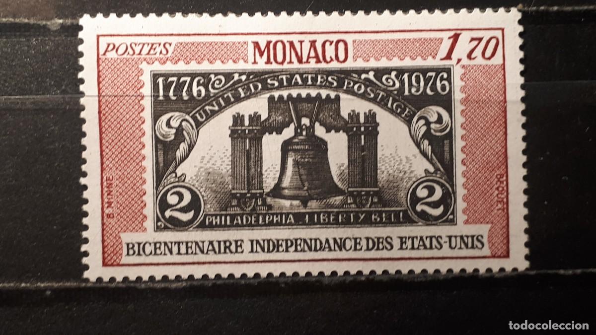 Sellos: M&Oacute;NACO. A&Ntilde;O 1976. **. YVERT 1055 - Foto 1