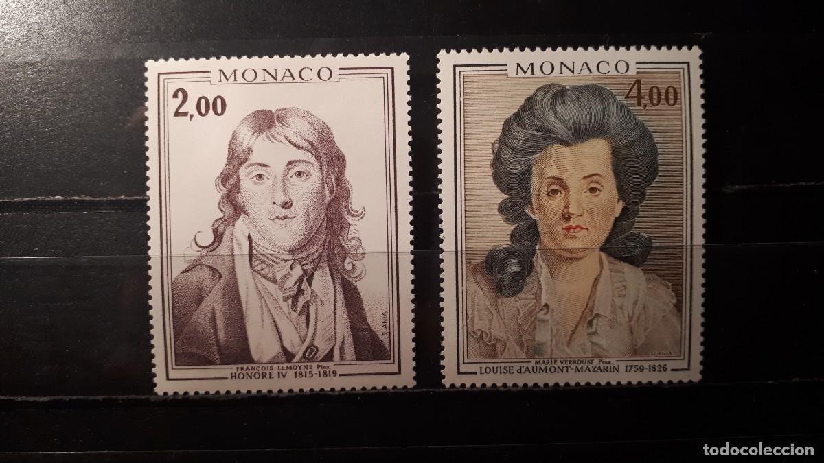 Sellos: M&Oacute;NACO. A&Ntilde;O 1976. **. YVERT 1065/6 - Foto 1