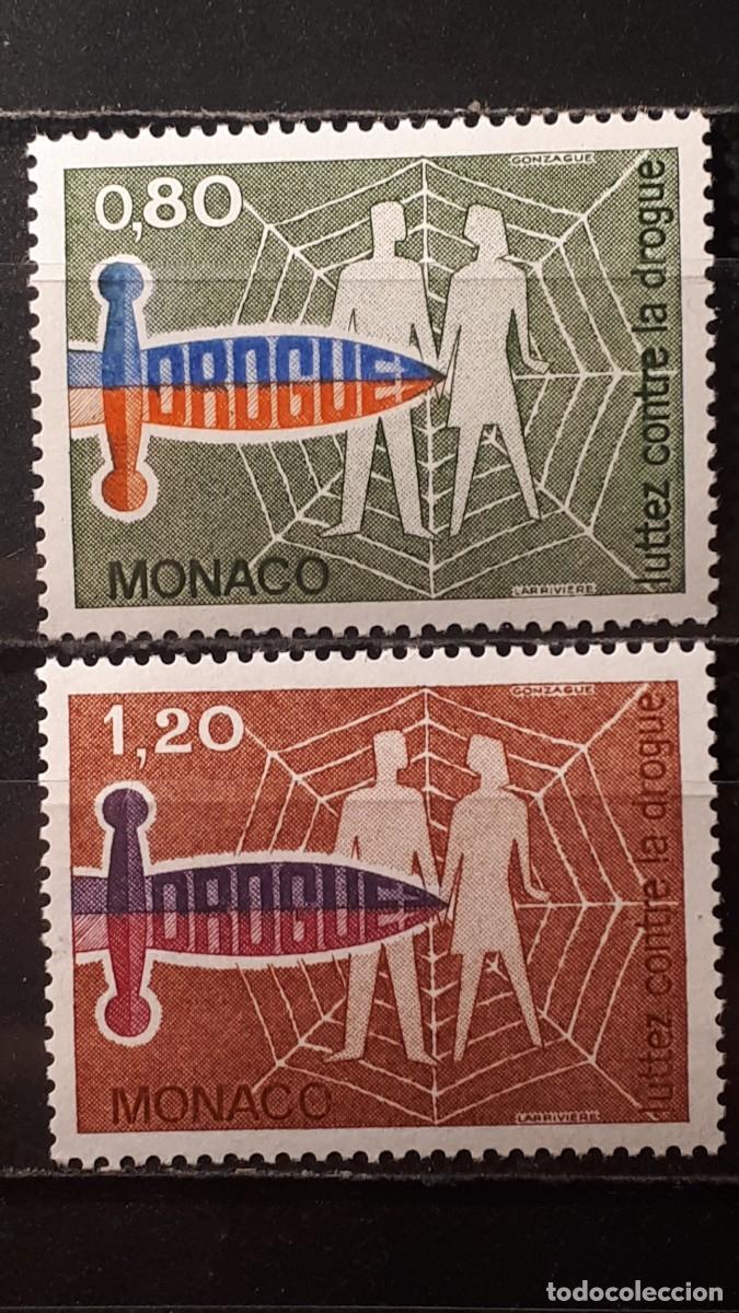Sellos: M&Oacute;NACO. A&Ntilde;O 1976. **. YVERT 1074/5 - Foto 1