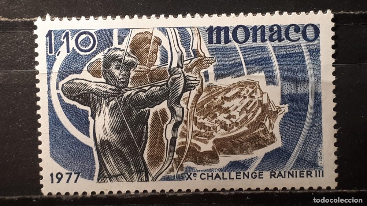 Sellos: M&Oacute;NACO. A&Ntilde;O 1977. **. YVERT 1095 - Foto 1