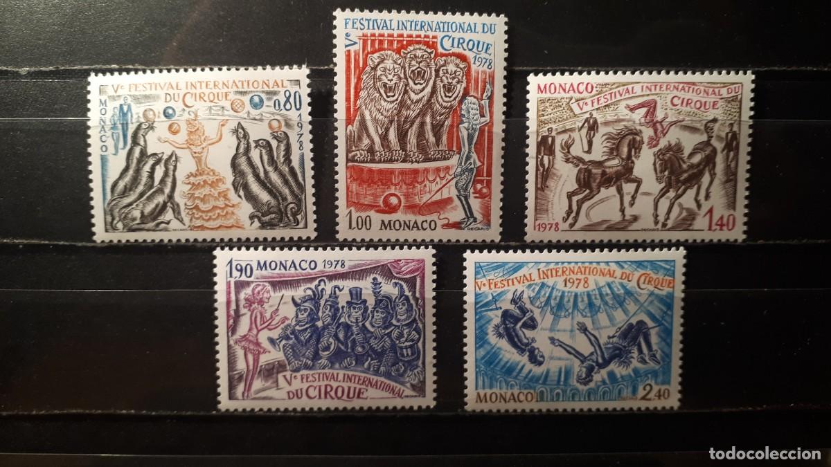 Sellos: M&Oacute;NACO. A&Ntilde;O 1978. **. YVERT 1167/71 - Foto 1