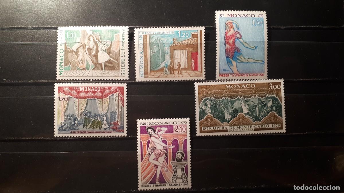 Sellos: M&Oacute;NACO. A&Ntilde;O 1979. **. YVERT 1190/5 - Foto 1