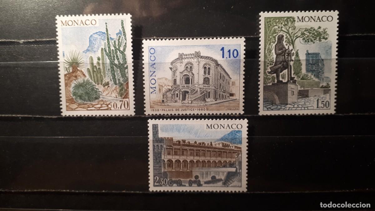 Sellos: M&Oacute;NACO. A&Ntilde;O 1980. **. YVERT 1214/7 - Foto 1