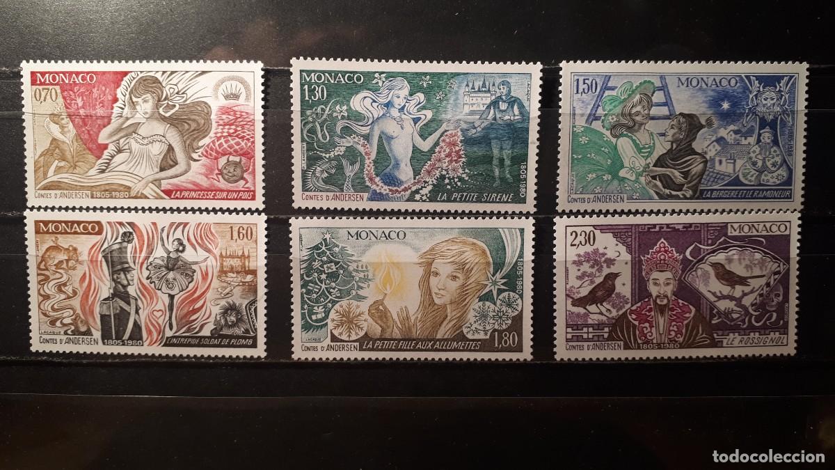 Sellos: M&Oacute;NACO. A&Ntilde;O 1980 **. YVERT 1235/40