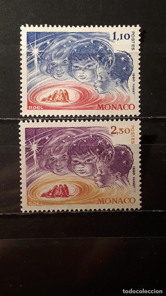 Sellos: M&Oacute;NACO. A&Ntilde;O 1980 **. YVERT 1249/50 - Foto 1