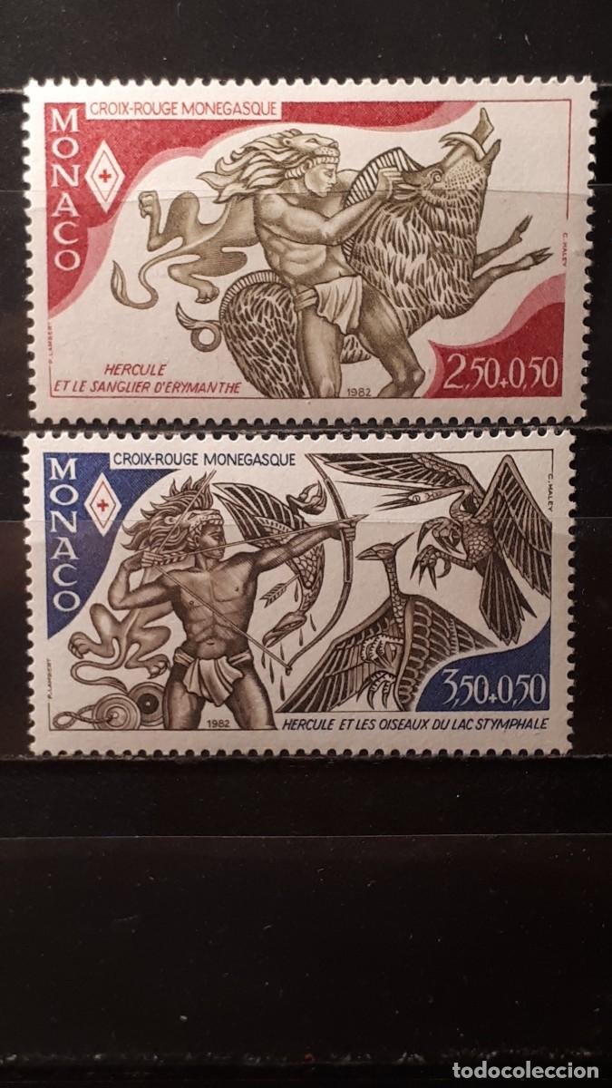 Sellos: M&Oacute;NACO. A&Ntilde;O 1982. **. YVERT 1342/3 - Foto 1