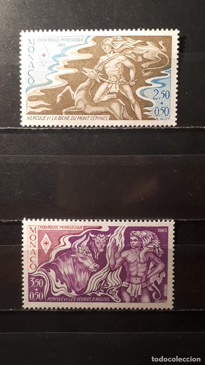 Sellos: M&Oacute;NACO. A&Ntilde;O 1983 **. YVERT 1387/8