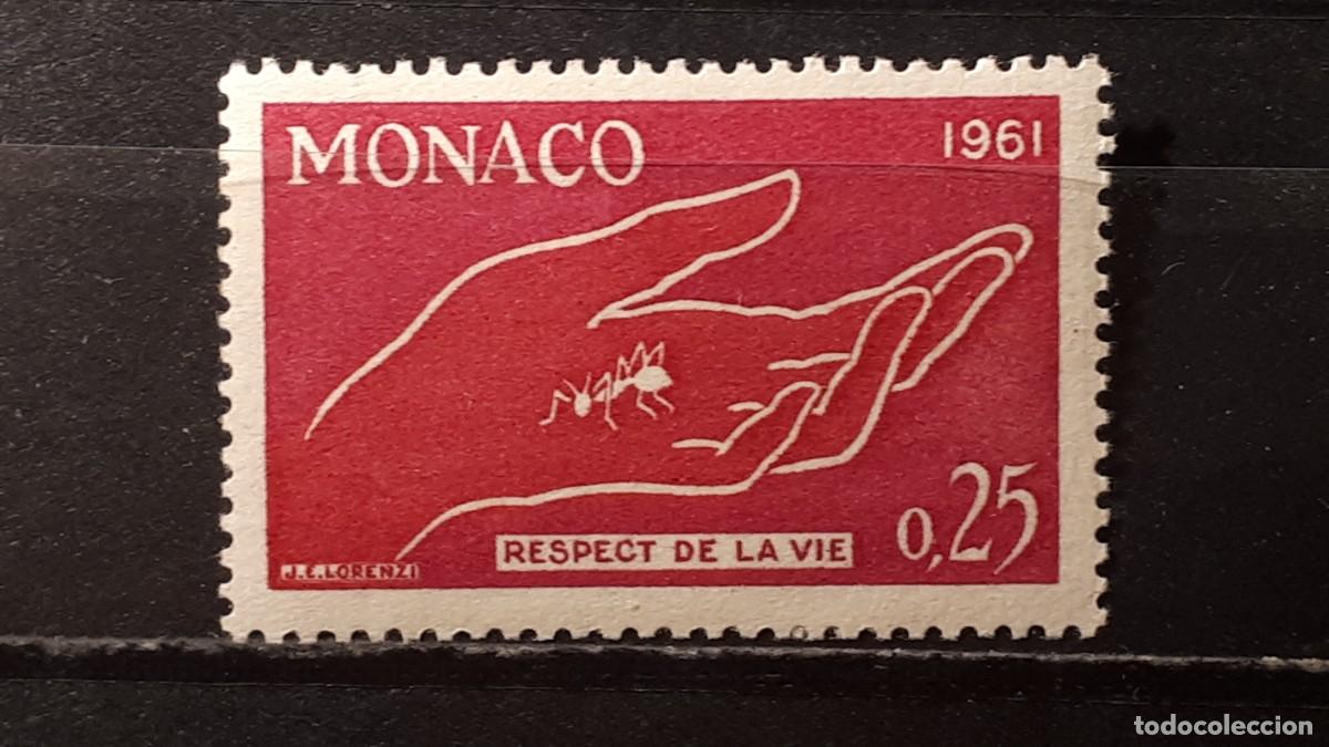 Sellos: M&Oacute;NACO. A&Ntilde;O 1961. **. YVERT 554 - Foto 1