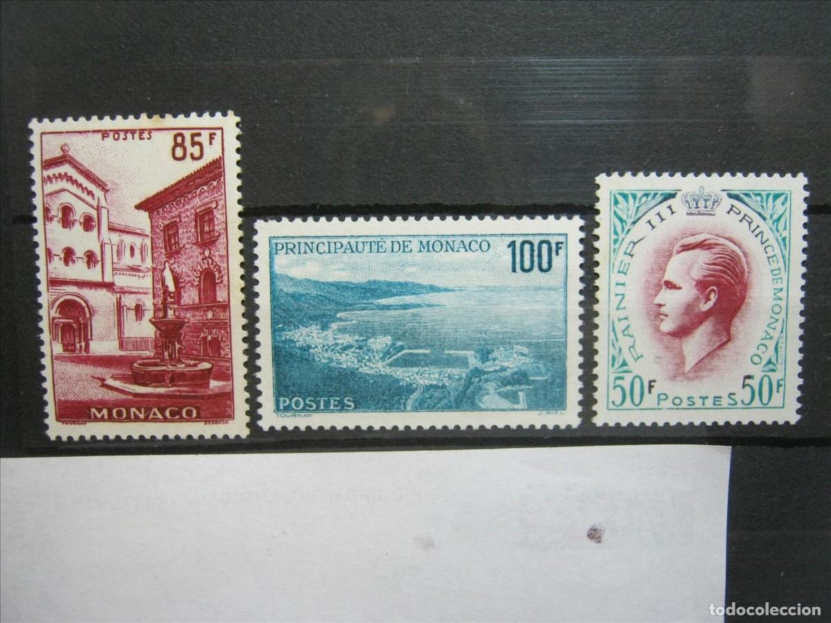 Sellos: M&Oacute;NACO 1959 YVERT 507, 508 Y 509 MNH** SIN CHARNELA LUJO.