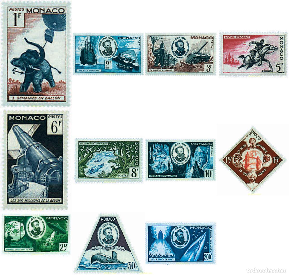 Sellos: 44371 MNH MONACO 1955 50 ANIVERSARIO DE LA MUERTE DE JULIO VERNE