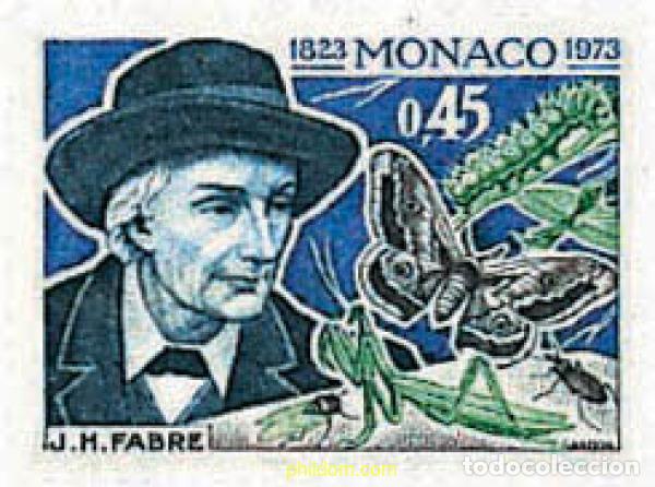 Sellos: 78115 MNH MONACO 1973 150 ANIVERSARIO DEL NACIMIENTO DE JEAN HENRI FABRE