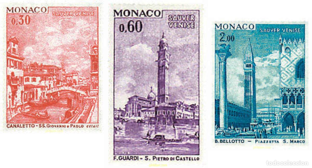 Sellos: 77453 MNH MONACO 1972 CAMPA&Ntilde;A DE LA UNESCO PARA LA SALVAGUARDA DE VENECIA