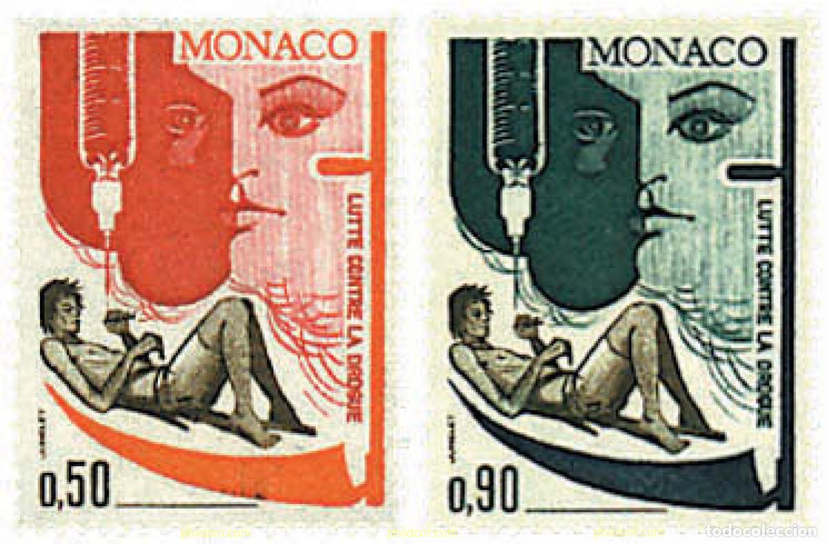 Sellos: 32412 MNH MONACO 1972 LUCHA CONTRA LA DROGA