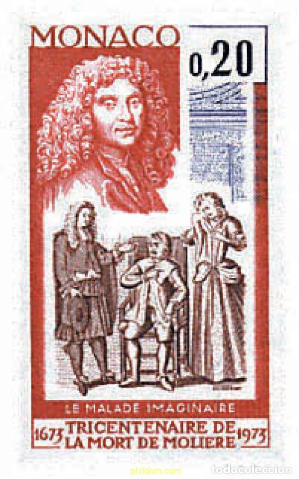 Sellos: 32507 MNH MONACO 1973 3 CENTENARIO DE LA MUERTE DE MOLIERE