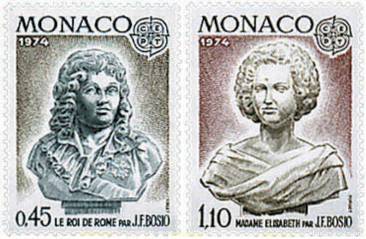 Sellos: 62260 MNH MONACO 1974 EUROPA CEPT. ESCULTURAS