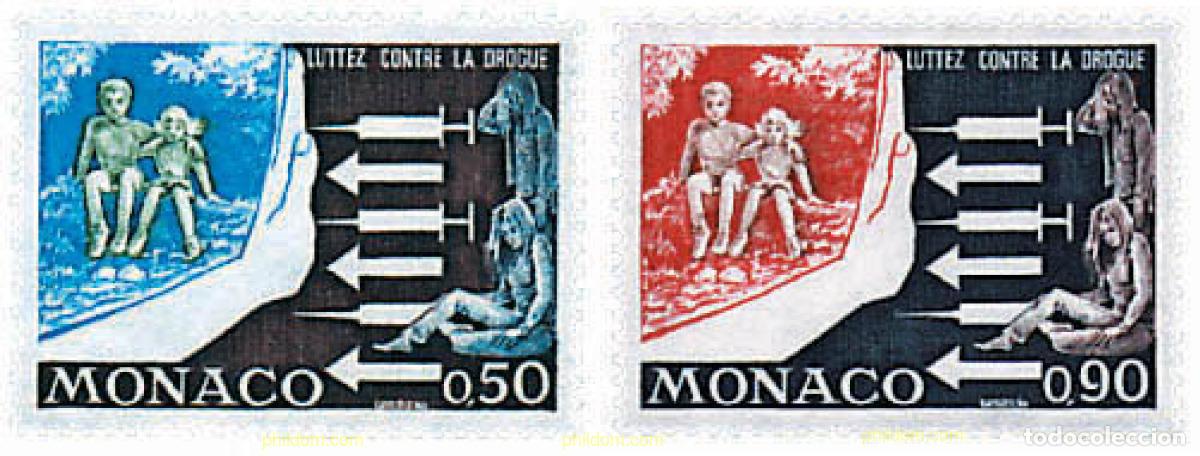 Sellos: 32367 MNH MONACO 1973 LUCHA CONTRA LA DROGA