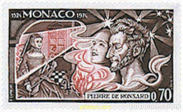 Sellos: 32859 MNH MONACO 1974 450 ANIVERSARIO DEL NACIMIENTO DE PIERRE DE RONSARD