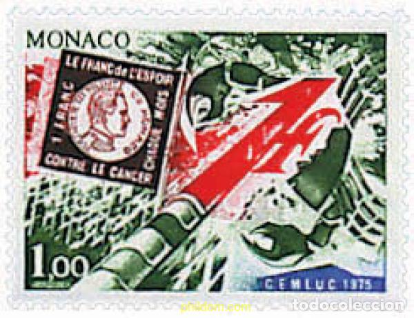Sellos: 32559 MNH MONACO 1975 LUCHA CONTRA EL CANCER