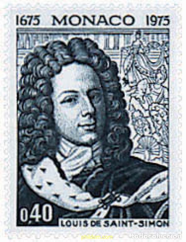 Sellos: 32563 MNH MONACO 1975 3 CENTENARIO DEL NACIMIENTO DE LOUIS DE ROUVROY DUQUE DE SAN SIMON