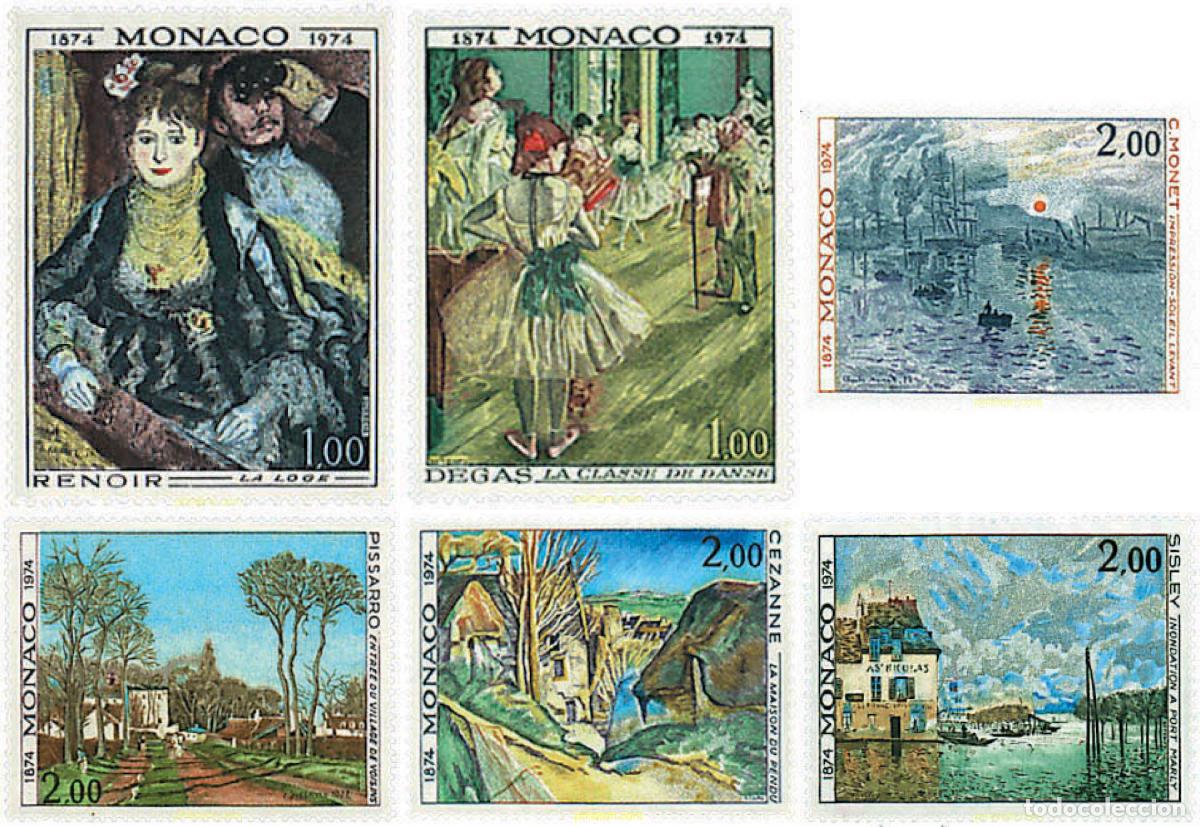 Sellos: 76900 MNH MONACO 1974 CENTENARIO DE LA FUNDACION DEL GRUPO DE LOS IMPRESIONISTAS