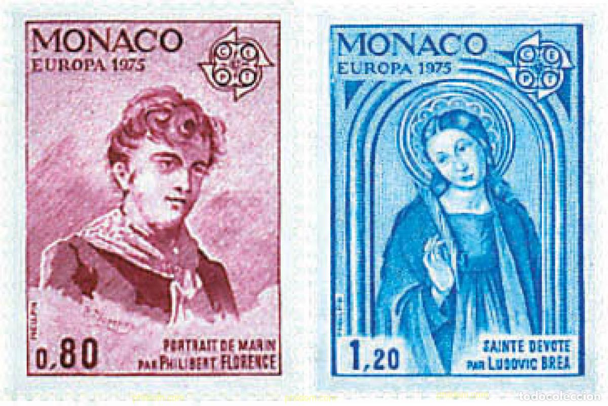 Sellos: 62277 MNH MONACO 1975 EUROPA CEPT. PINTURAS