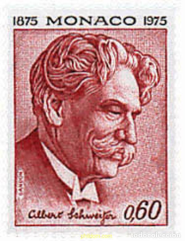 Sellos: 32695 MNH MONACO 1975 CENTENARIO DEL NACIMIENTO DE ALBERT SCHWEITZER